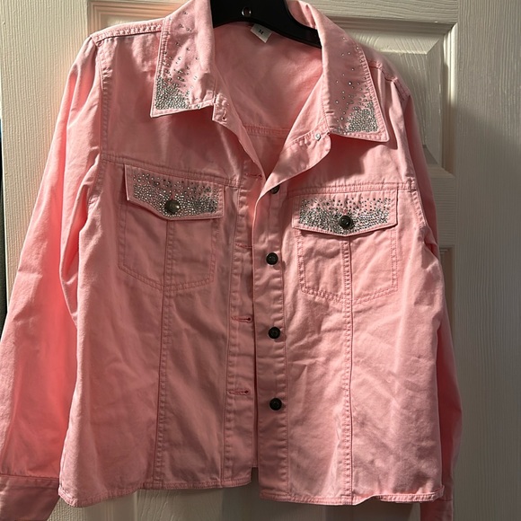 M pink bedazzled jacket - Picture 1 of 4